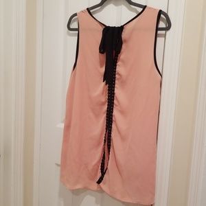 faith and joy Tops - Coral tank with bow tie faith and joy Tops - Coral tank with bow tie